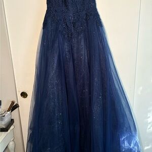 Elegant Navy Blue Gown